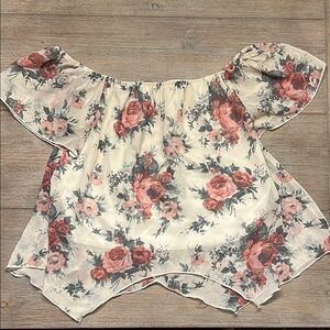 Floral Off-Shoulder Women's Top
